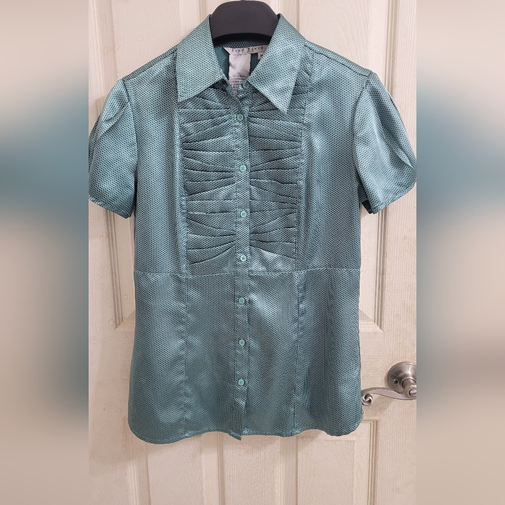 Fred David Teal Blouse